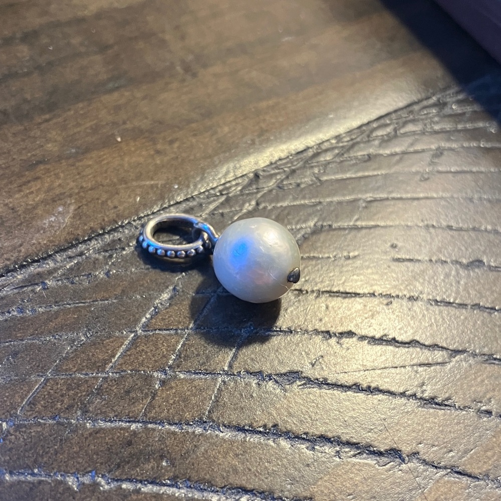 Pandora Silver Pearl Pendant Charm
